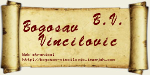 Bogosav Vinčilović vizit kartica